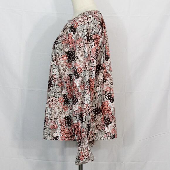 Simple Fun Floral Flowy Boho Blouse Size S - Picture 5 of 10